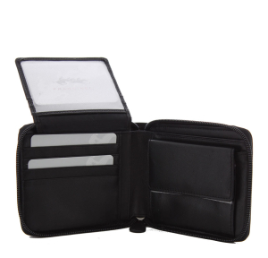 Portefeuille éclair Venise 37919 NR couleur noir vue de l'nterieur.