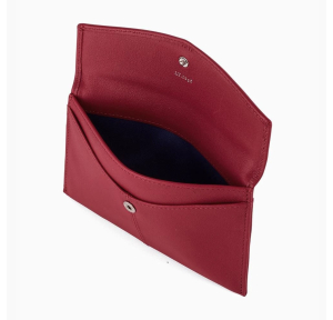 Pochette enveloppe M Le Tanneur Charlotte TOTT3A10X05 Rose Fuchsia ouvert