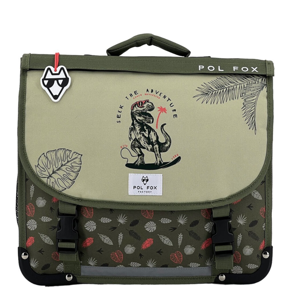 Cartable CP Pol Fox 35 cm Dino Kaki