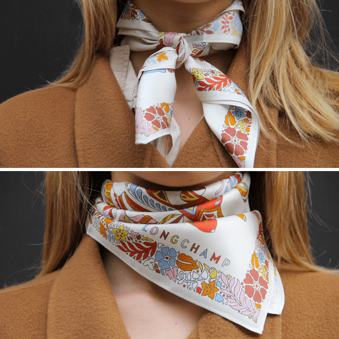 Portez votre foulard Longchamp autour du cou