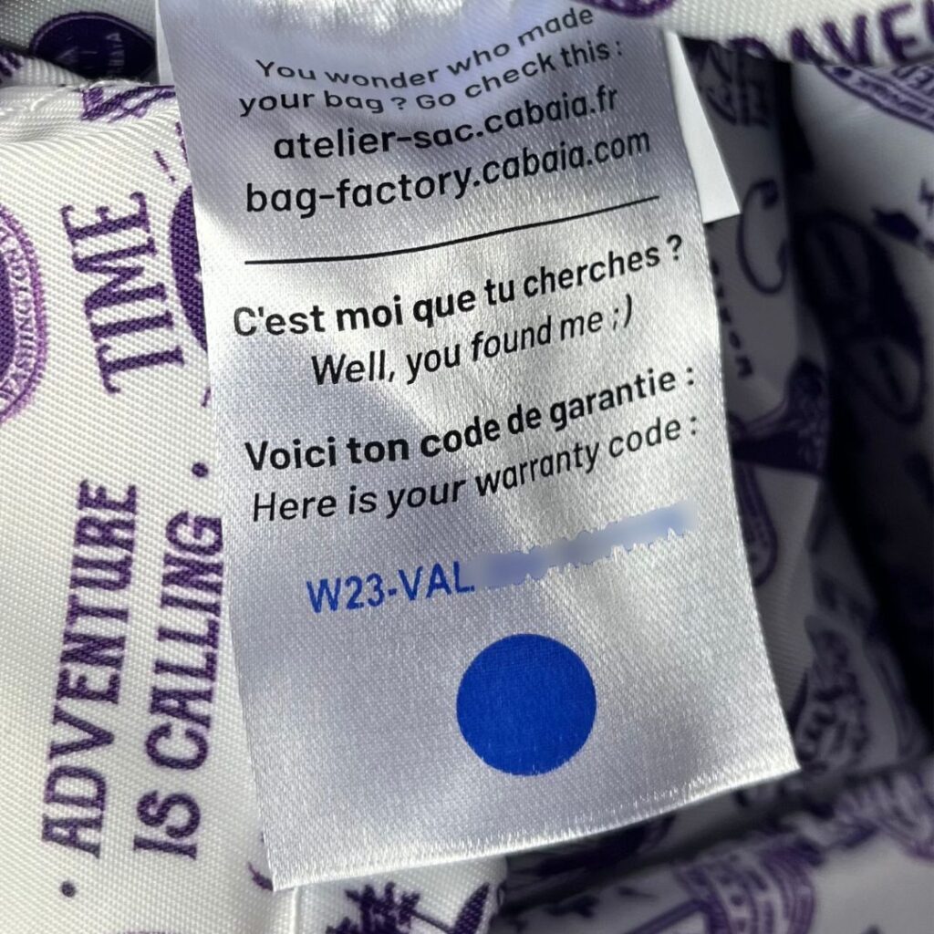 le code d’identification d'un produit Cabaïa