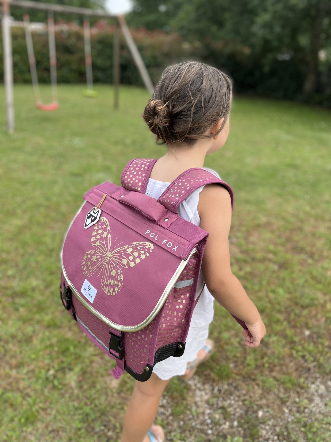 Cartable maternelle Pol Fox, équipé d'une bande réfléchissante, pour la sécurité de votre enfant.