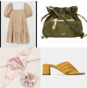 look avec robe à manches bouffantes et sac Lollipops