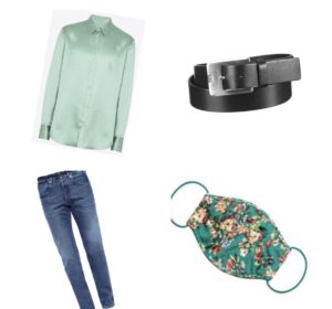 look avec ceinture Calvin Klein