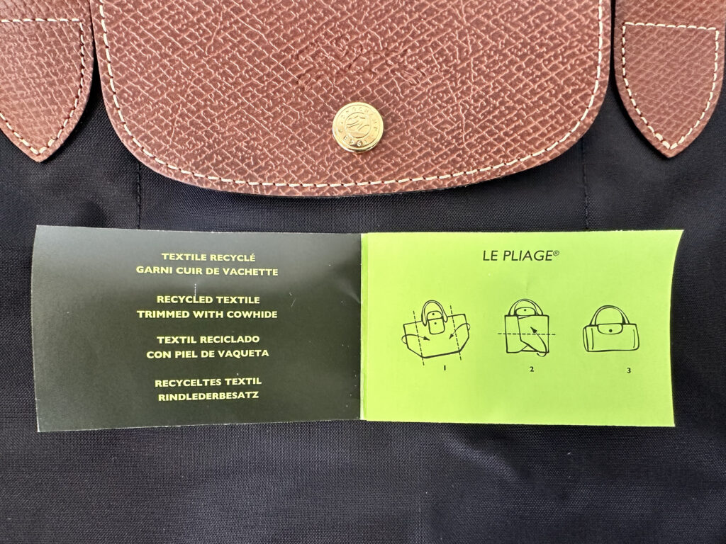 Carnet vert Longchamp