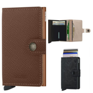 Secrid Porte-cartes Miniwallet Original Secrid cuir ouvert de face homme femme mixte