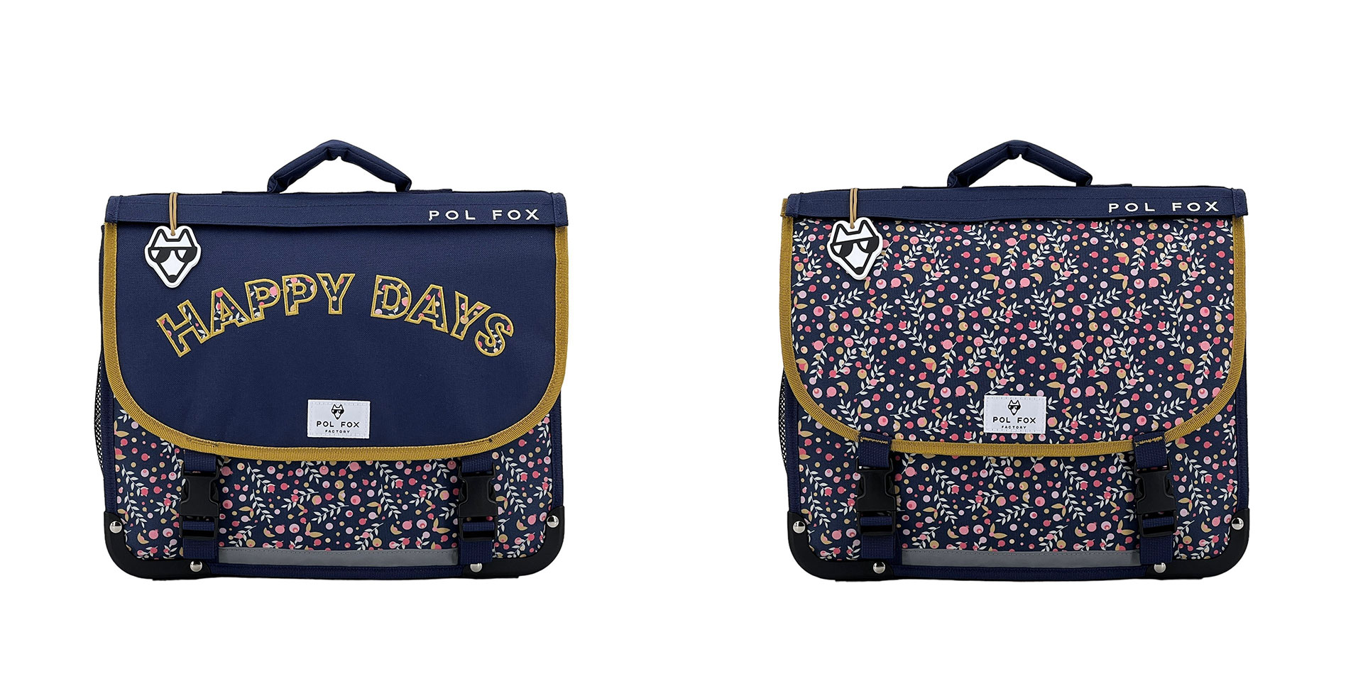 Cartable réversible Pol Fox Happy Blue