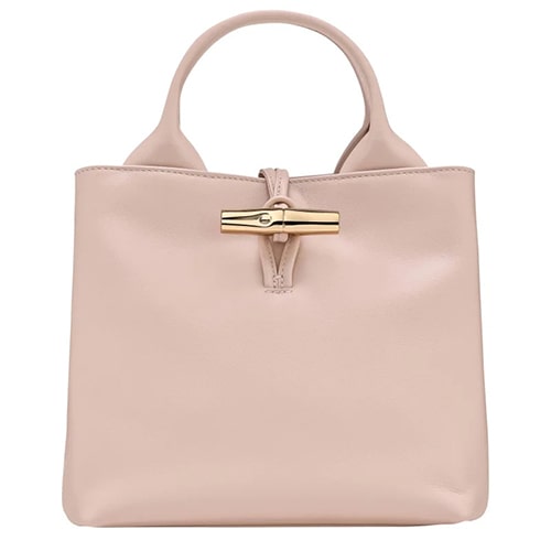 Sac rose pétale Longchamp Roseau Sleek, nouvelle tendance automne hiver 2025