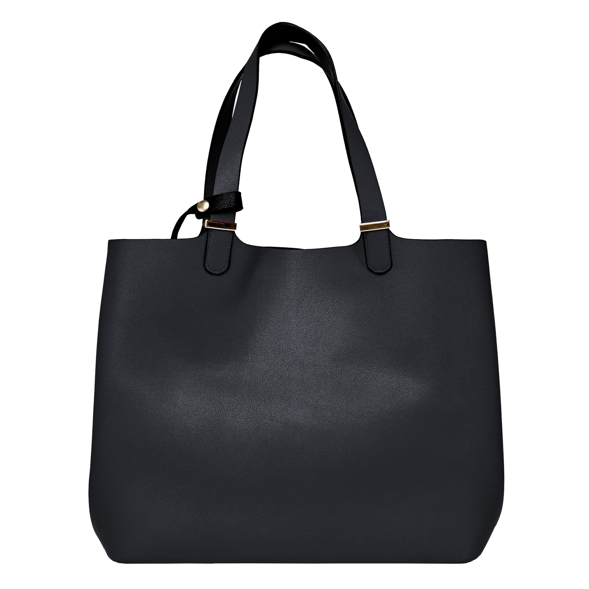 Grand sac shopping Pieces avec pochette Classique 17082685 BLA couleur noir vue de dos