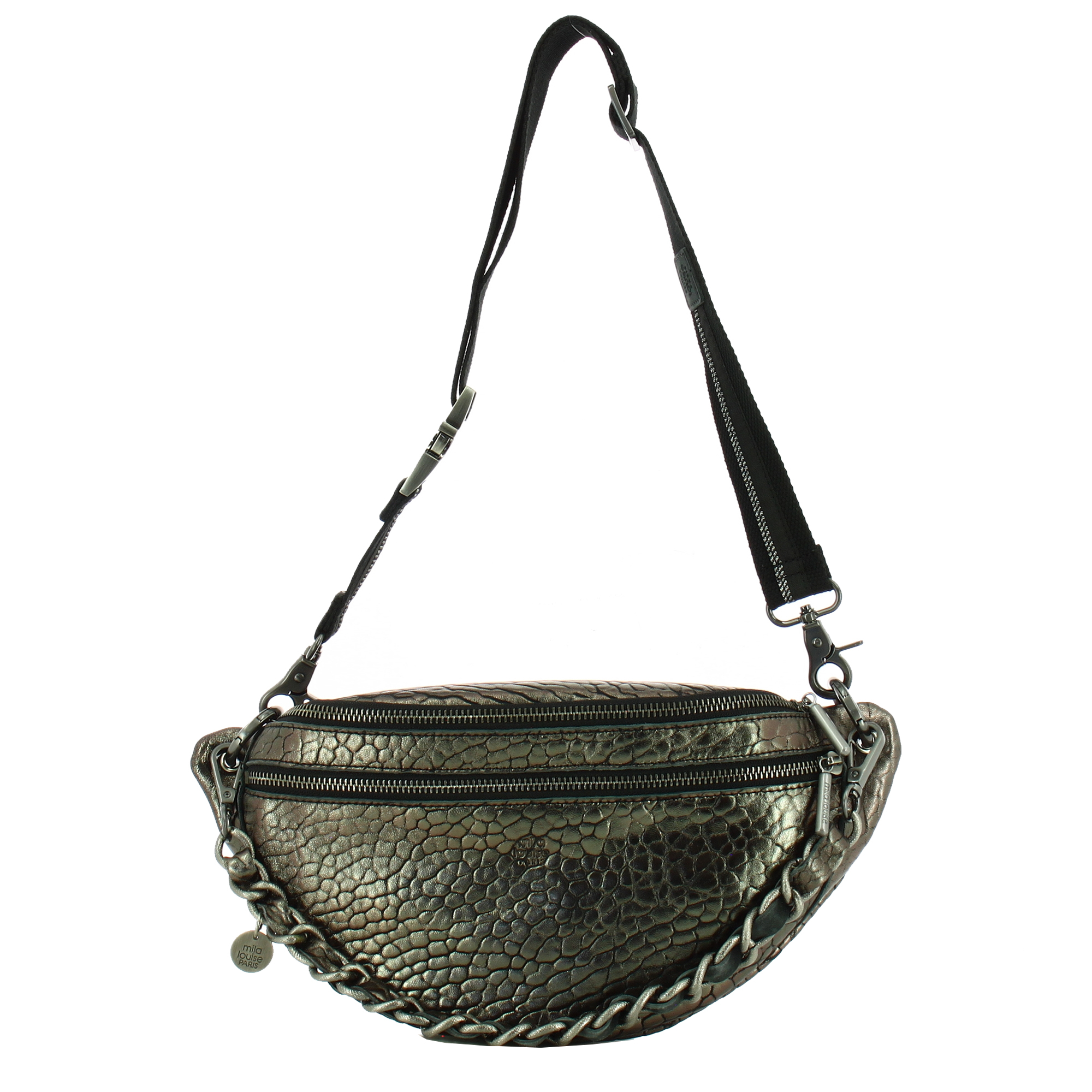 Sac banane Mila Louise Petra J cuir effet métallisé