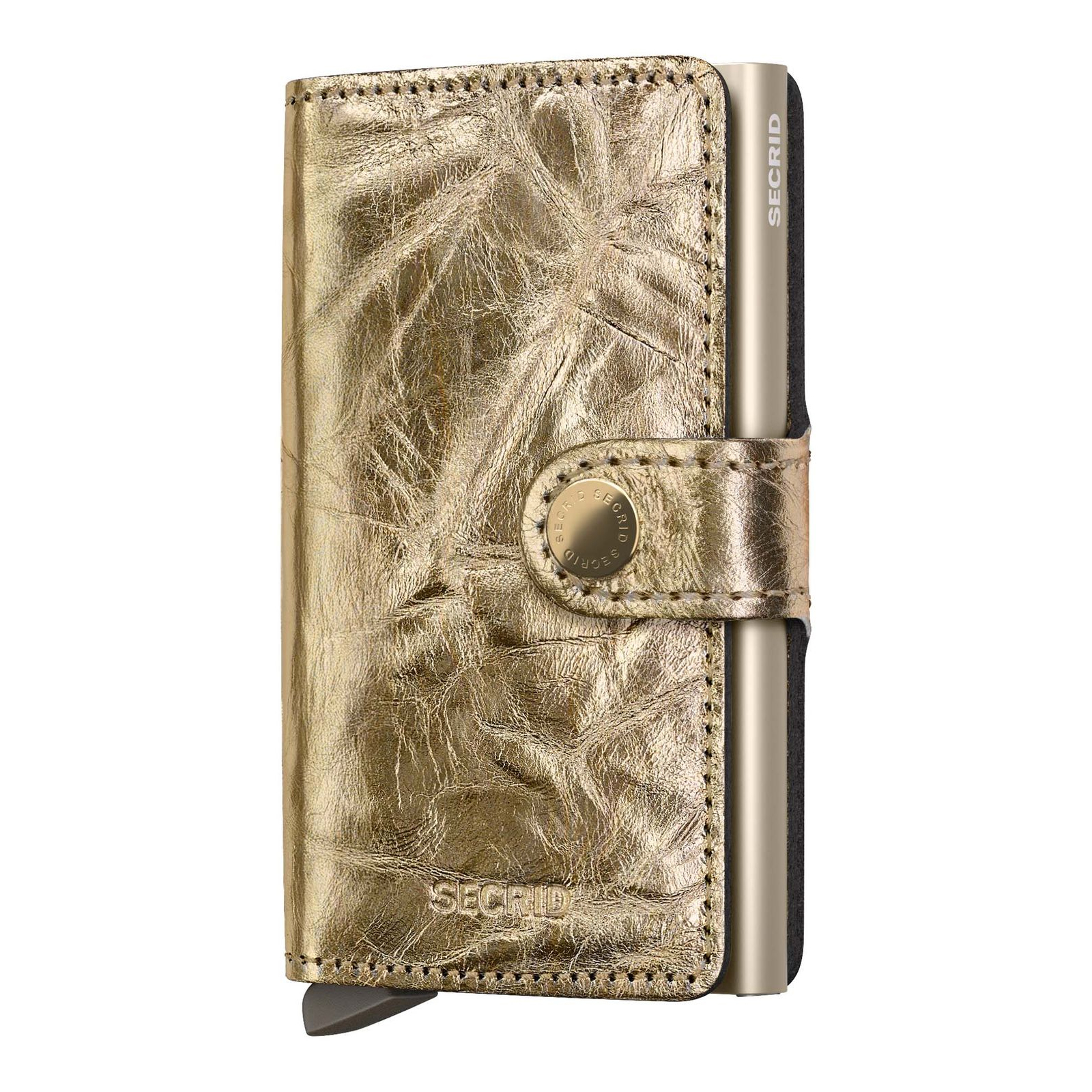Porte-cartes Secrid Miniwallet Crunch cuir métallisé