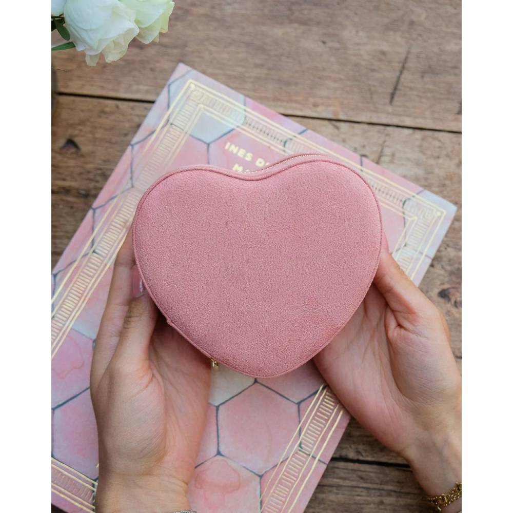 Boîte à bijoux cœur Maison Scarlett Céleste velours